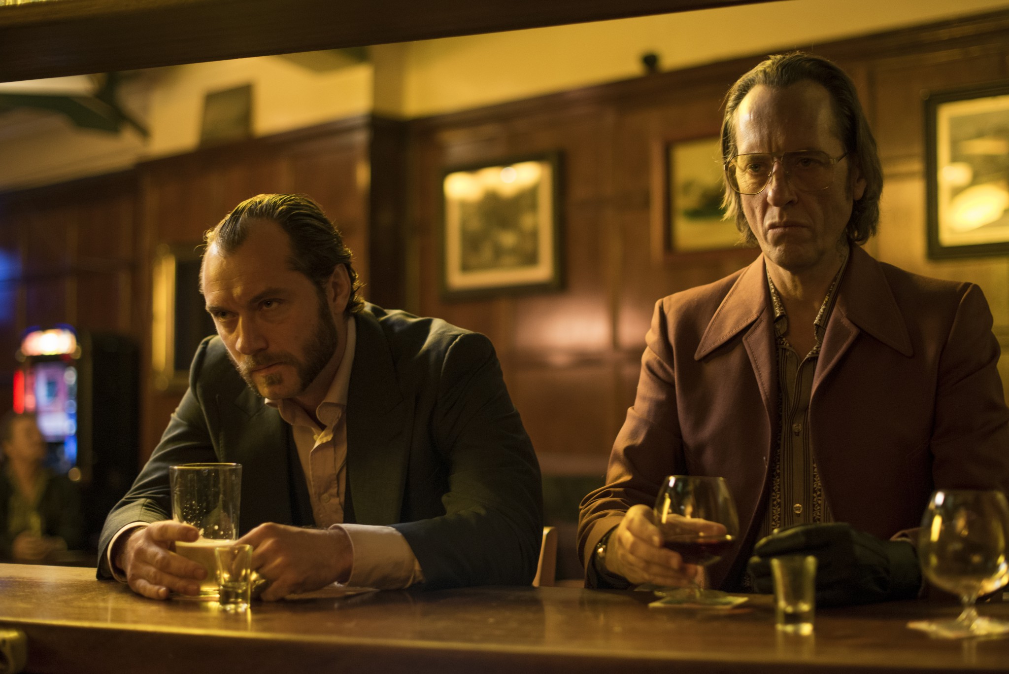 Jude Law and Richard E Grant in Dom Hemingway